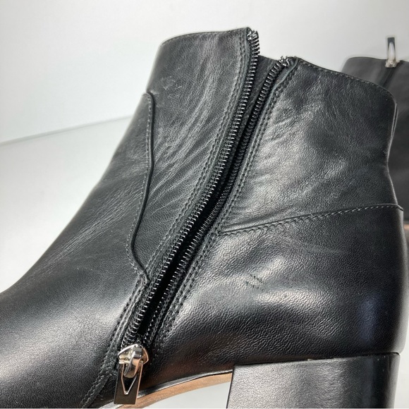 Via Spiga Black Leather Upper Ankle Boots Heeled 2.5" Size 8.5 Zip Closure - Picture 13 of 16